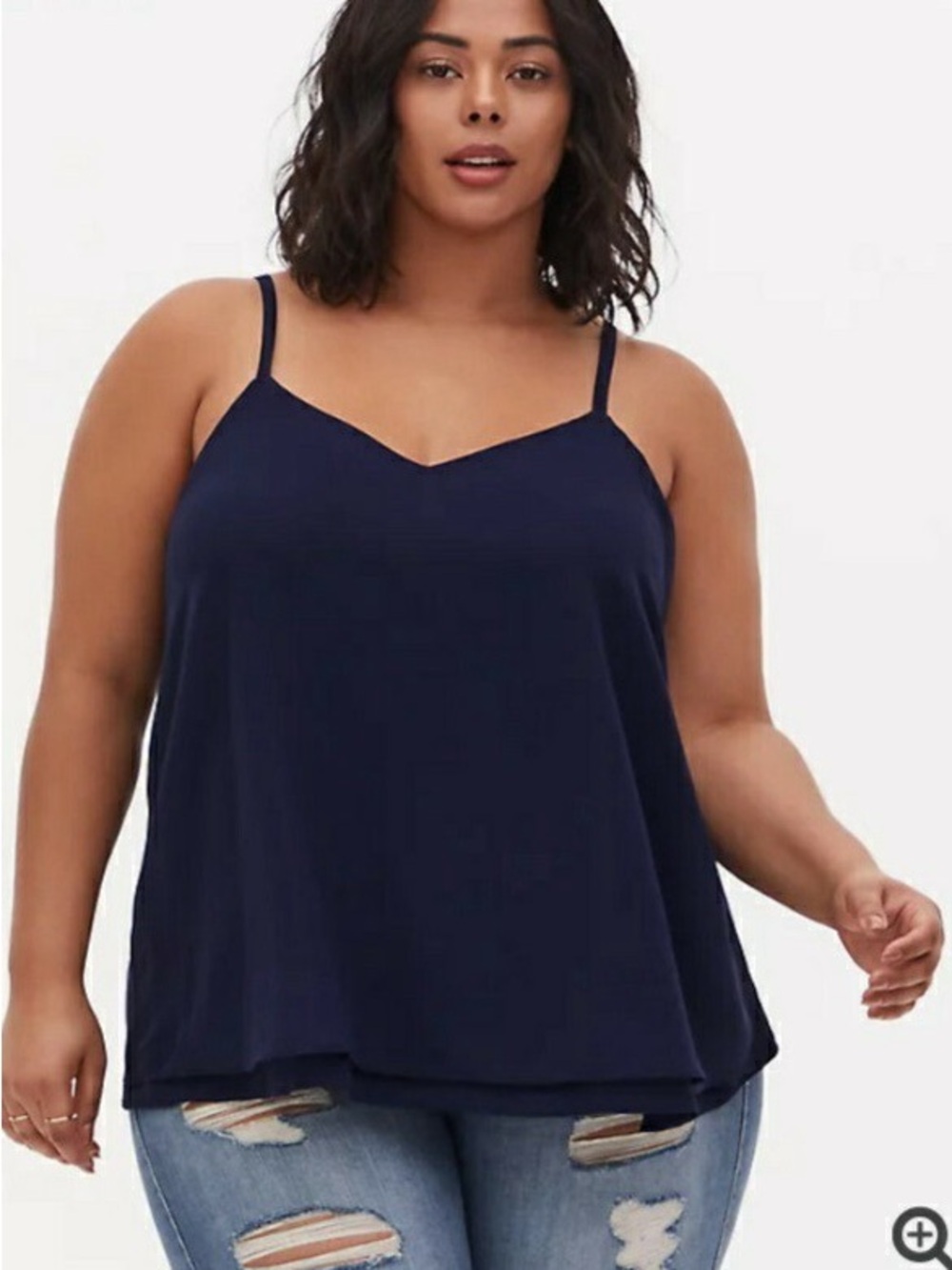 torrid Dark Navy Swing V-Neck Spaghetti Strap Cami